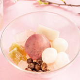 桜白玉あんみつ